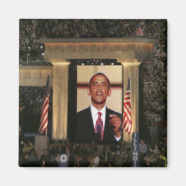 Barak Obama spricht in der letzten Nacht des Magnet (Vorne)