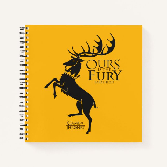 Baratheon Sigil - Ours is the Fury Notizbuch (Vorderseite)