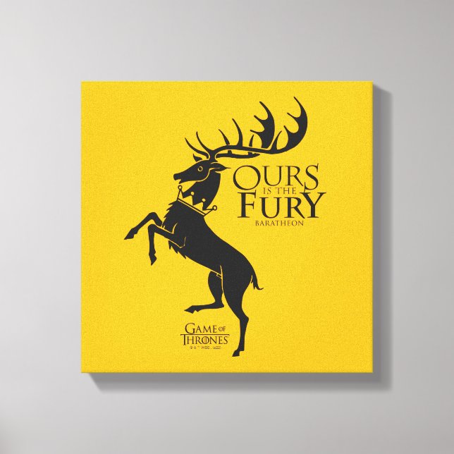 Baratheon Sigil - Uns ist der Zorn Leinwanddruck (Vorderseite)