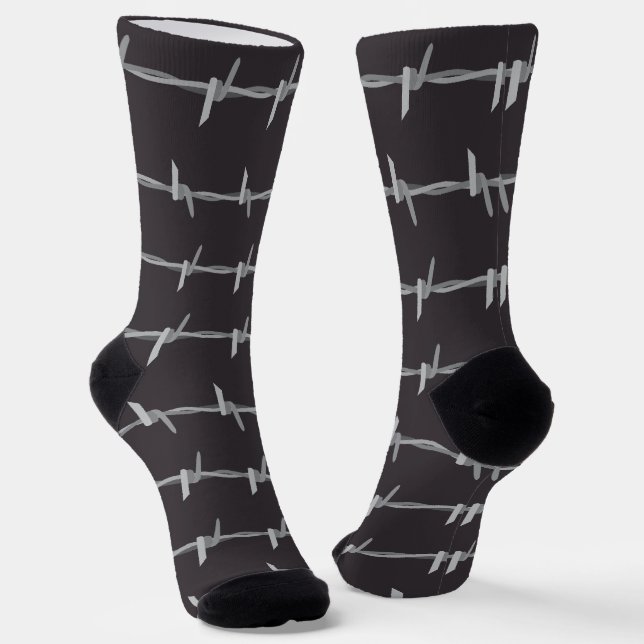 Barb Wire Novelty Punk Socken (Gewinkelt)
