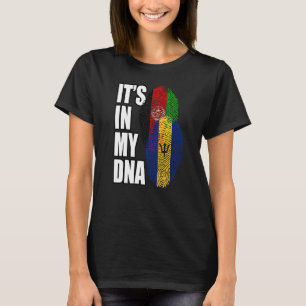 Barbadisch und afghanisches Mix-DNA-Flaggengebiet T-Shirt