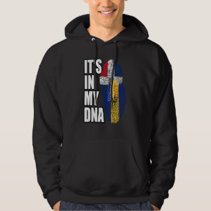 Barbadisch und dominikanisches Mix-DNA-Flaggengebi Hoodie