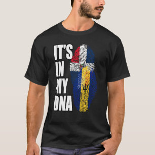 Barbadisch und dominikanisches Mix-DNA-Flaggengebi T-Shirt