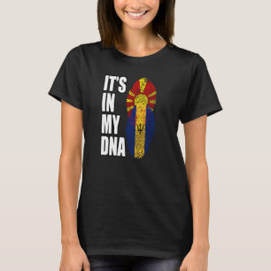 Barbadisch und Mazedonisch gemischtes DNA-Erbe-Fla T-Shirt