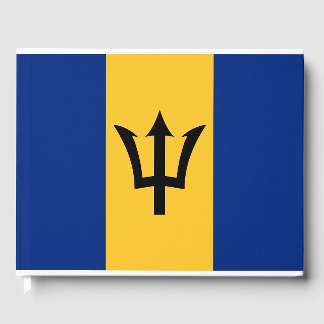 Barbadische Flagge (Barbados) (Bajan) Gästebuch (Vorderseite)