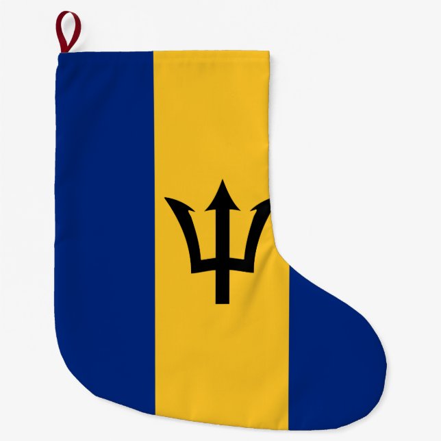 Barbadische Flagge (Barbados) (Bajan) Großer Weihnachtsstrumpf (Vorderseite)