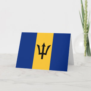 Barbadische Flagge (Barbados) (Bajan) Karte