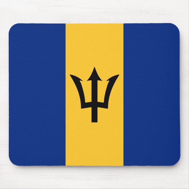 Barbadische Flagge (Barbados) (Bajan) Mousepad (Vorne)