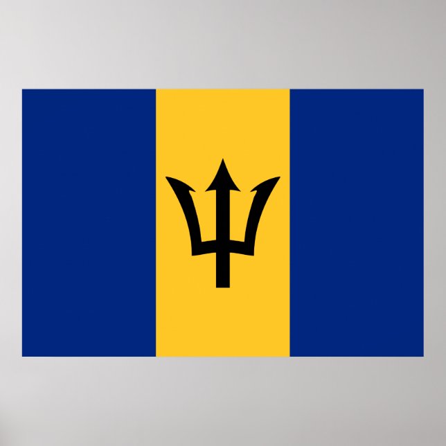 Barbadische Flagge (Barbados) (Bajan) Poster (Vorne)