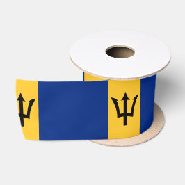 Barbadische Flagge (Barbados) (Bajan) Satin Ribbon Satinband