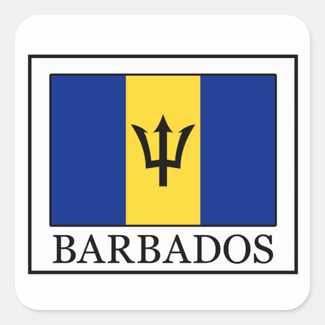 Barbadoaufkleber Quadratischer Aufkleber (Vorderseite)