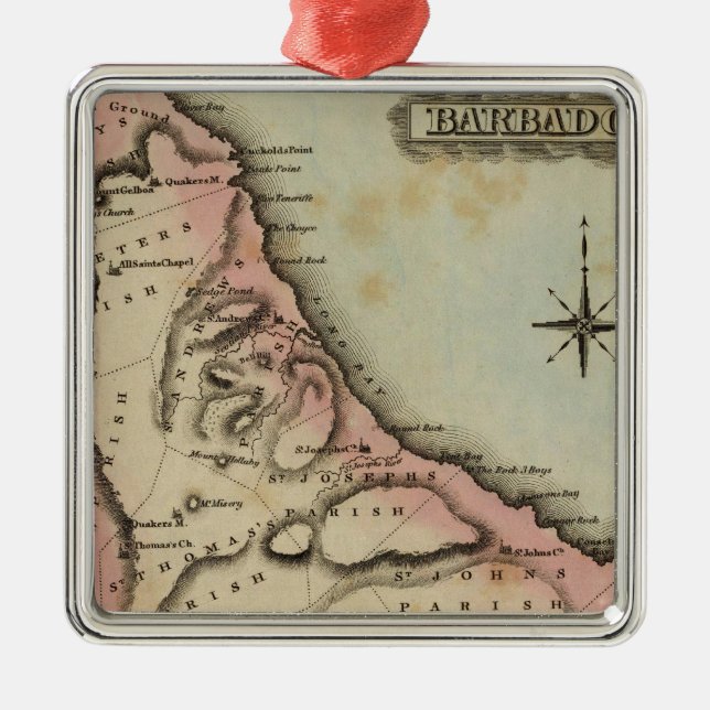 Barbadoes 2 silbernes ornament (Vorne)