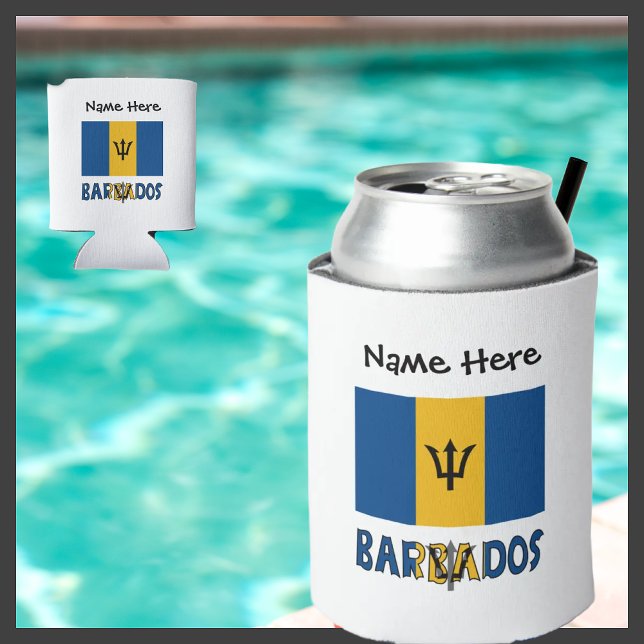 Barbados and Barbadian Flag with Your Name Dosenkühler (Von Creator hochgeladen)