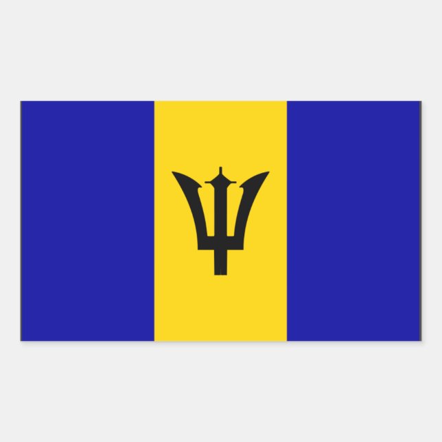 Barbados-Aufkleber Rechteckiger Aufkleber (Vorderseite)