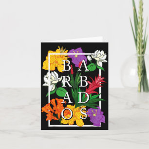 Barbados Bajan Wildblumen Stolz Floral Karte