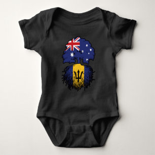 Barbados Barbadian Australian Australia Tree Roots Baby Strampler