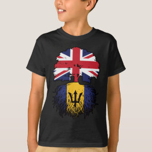 Barbados Barbadian Britisch-UK Tree Roots Flag T-Shirt