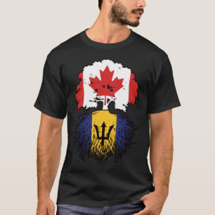 Barbados Barbadian kanadische Tree Roots Flag T-Shirt
