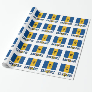 Barbados barbadisches Flagge-Geschenk Geschenkpapier
