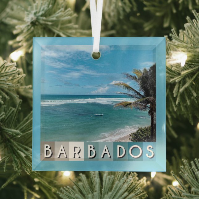 Barbados Beach Ornament Aus Glas (Insitu)