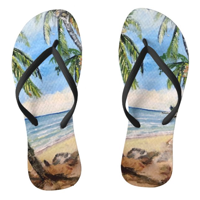 Barbados Beach, Pair of Flip Flops (Fußbett)
