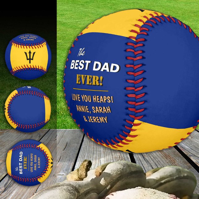 Barbados Best Vater, patriotische Vater, Barbados  Baseball (Von Creator hochgeladen)