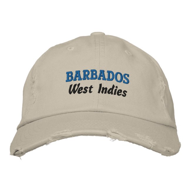 Barbados bestickte Baseballkappe (Vorderseite)