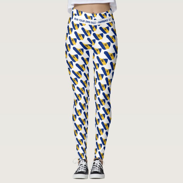 BARBADOS Christlich Custom LAUFEN SIE IHRE EIGENE  Leggings (Vorderseite)
