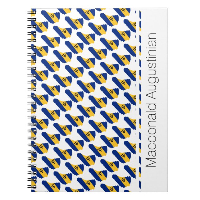 BARBADOS Custom Flag Patriotic Notebook Journal Notizblock (Vorderseite)