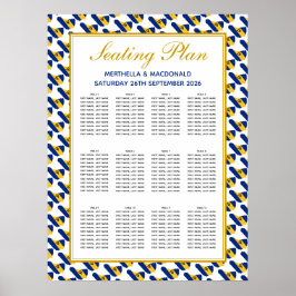 BARBADOS Custom Wedding Empfang 120 Sitzplan Poster