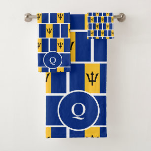 BARBADOS DRAPEAU Personnalisé Monogramme chrétien