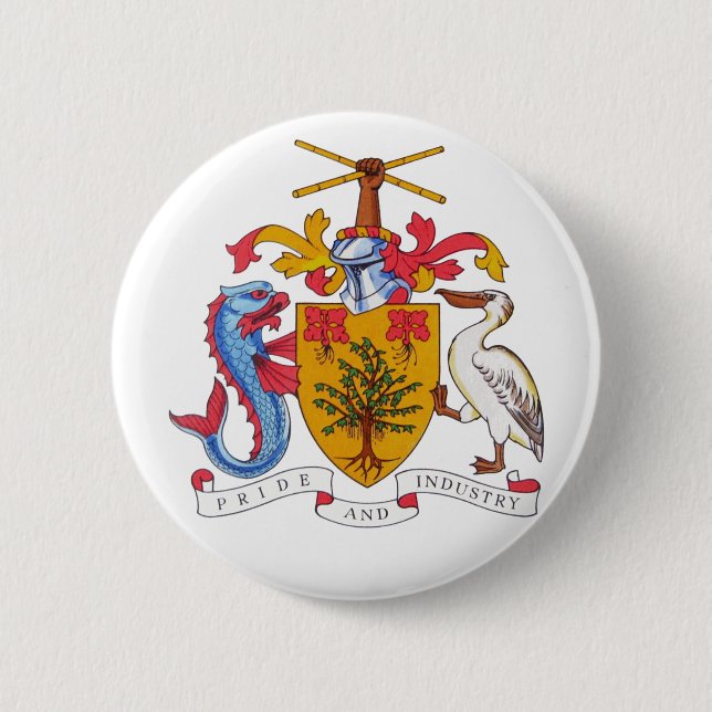 Barbados-Emblem Button (Vorderseite)