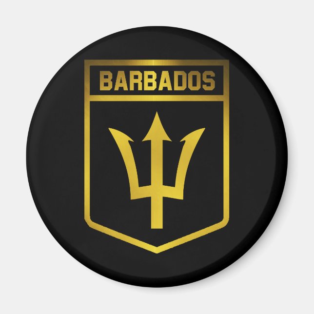Barbados Emblem Magnet (Vorne)