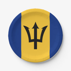 Barbados-Fahne Pappteller