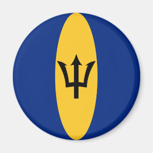Barbados Fisheye-Flaggenmagnet Magnet