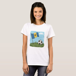 Barbados flag and soccer ball T-Shirt