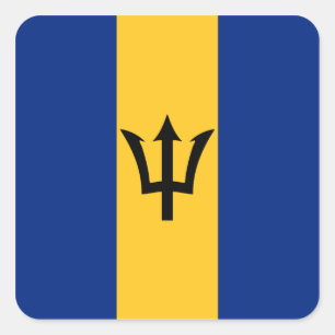 Barbados-Flag-Aufkleber Quadratischer Aufkleber