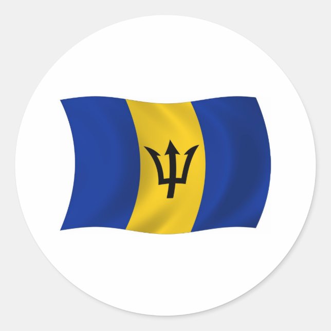 Barbados-Flag-Aufkleber Runder Aufkleber (Vorderseite)