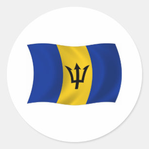 Barbados-Flag-Aufkleber Runder Aufkleber