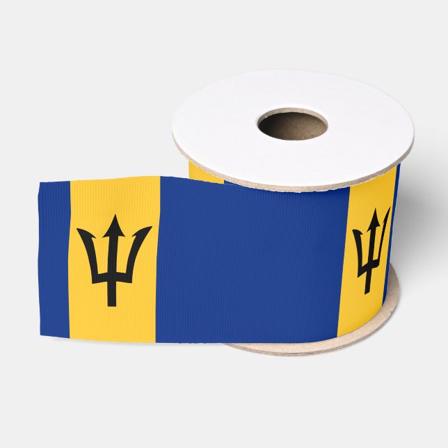 Barbados Flag & Barbados - Reise, Urlaub/Sport Ripsband (Spule)