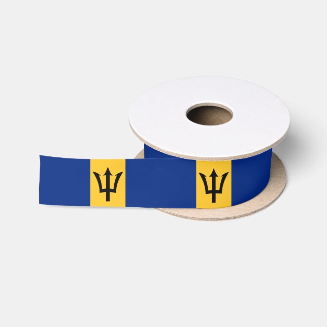 Barbados Flag & Barbados - Reise, Urlaub/Sport Satinband (Spule)