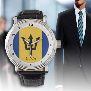 Barbados Flag & Barbados trendy mode /design Armbanduhr
