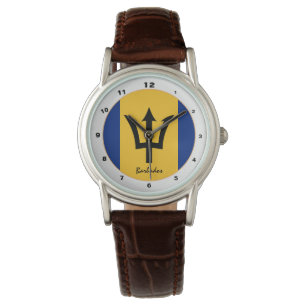 Barbados Flag & Barbados trendy mode /design Armbanduhr