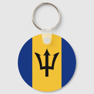 Barbados Flag Button-Schlüsselanhänger Schlüsselanhänger
