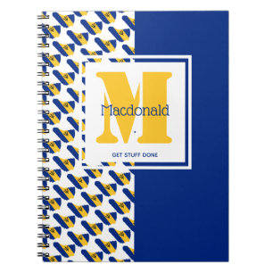 BARBADOS Flag Custom Monogram GET STUFF DONE Notizblock