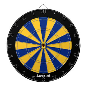 Barbados Flag farbenfroh Patriotik Dartscheibe