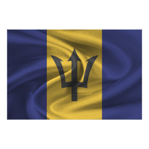 Barbados Flag Fotodruck