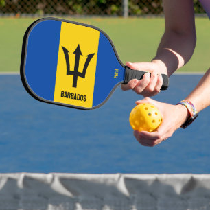 Barbados-Flag für benutzerdefinierte Monogram Pickleball Schläger