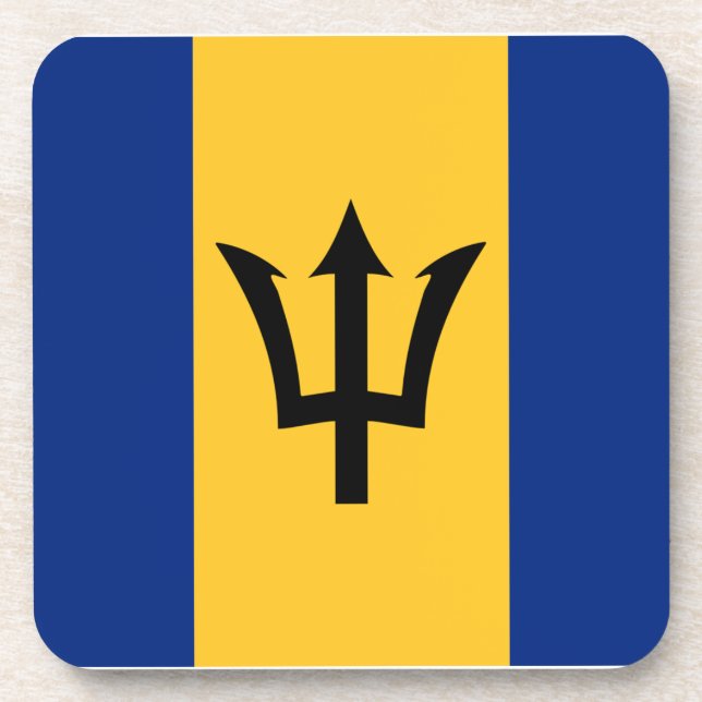 Barbados Flag Getränkeuntersetzer (Vorderseite)