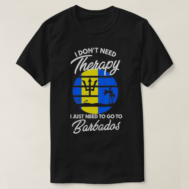 Barbados Flag I Vacation Barbados T-Shirt (Design vorne)